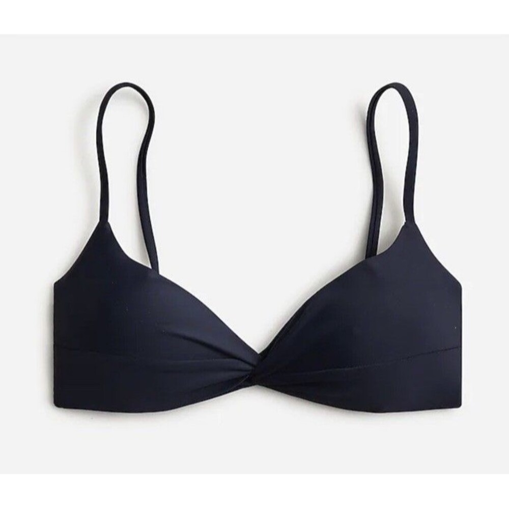 NEW J.Crew Twist Bikini TOP Size XXL Navy Blue NWT